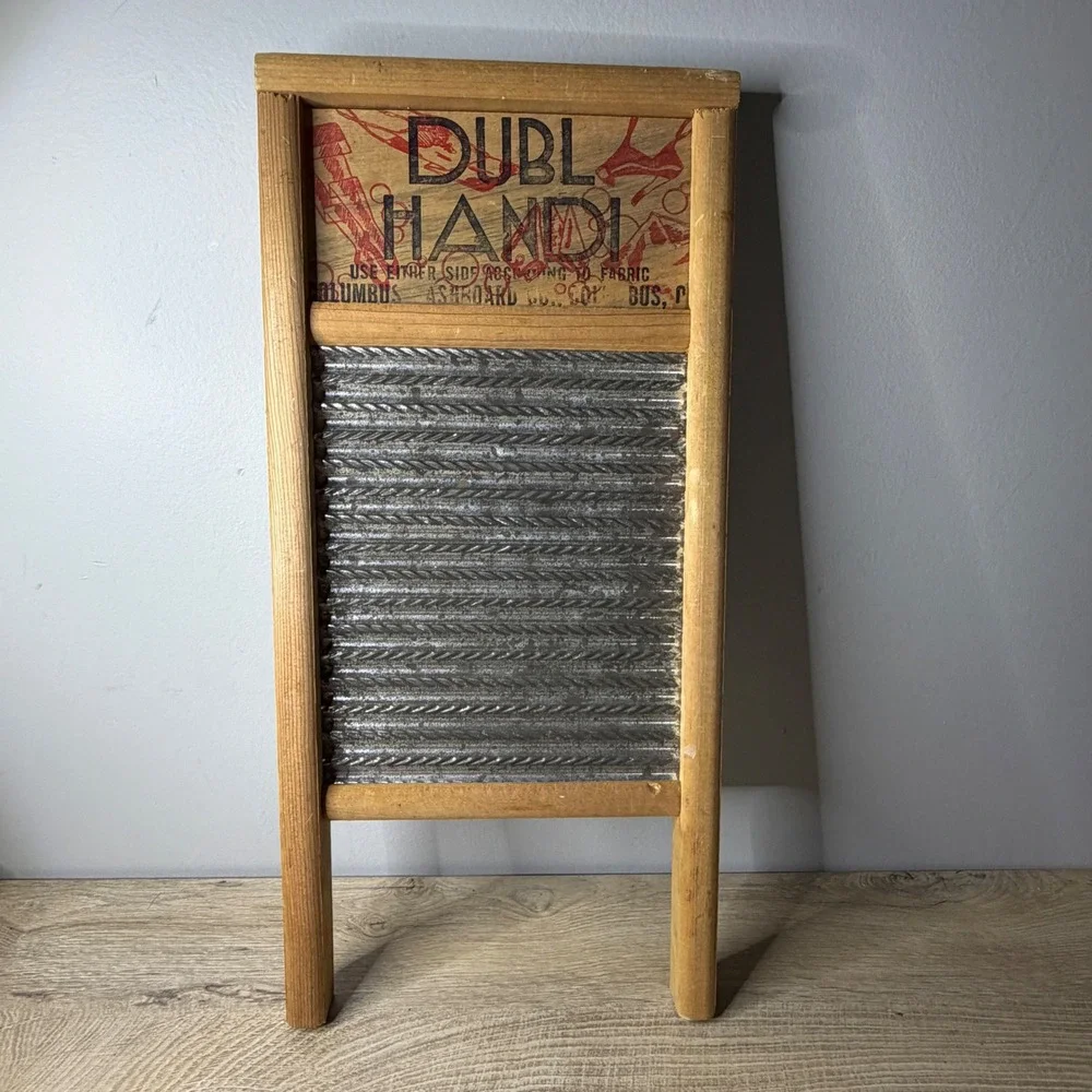 Vintage Dubl Handi Washboard‎ Columbus Washboard Ohio Primitive Farmhouse Decor
